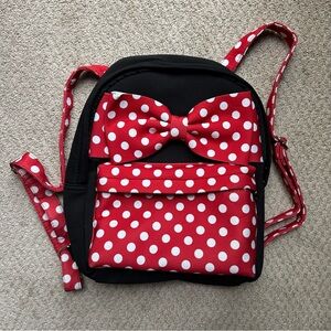 Disney Red and White Polka Dot Minnie Mouse Backpack